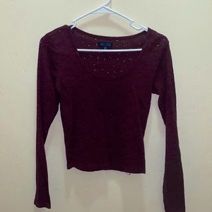 American Eagle, Long Sleeve Lace Top, Size XS